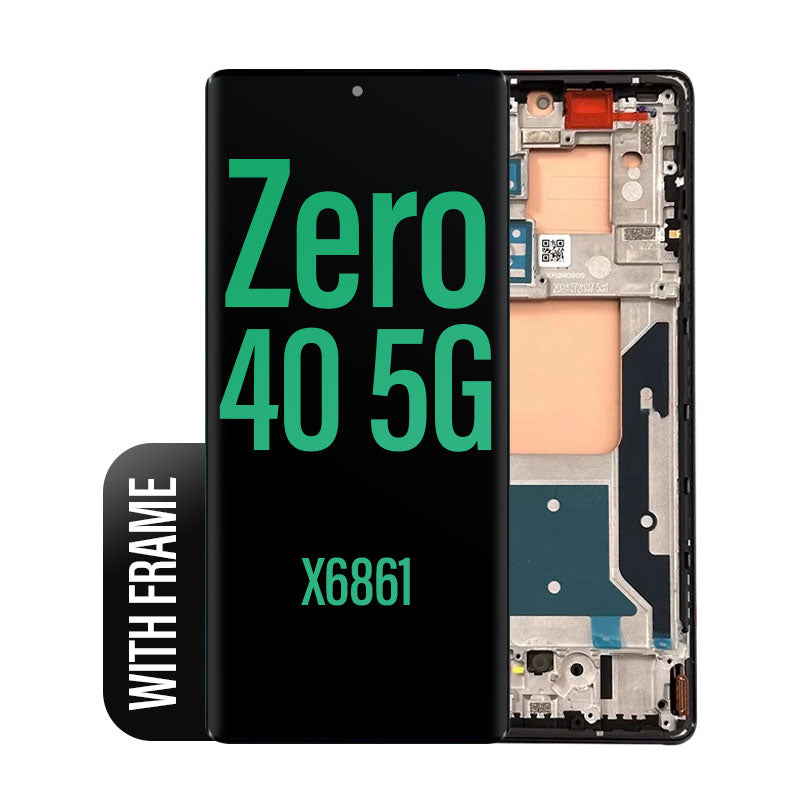 Infinix Zero 40 5G LCD Touch Screen Assembly with Frame- Black