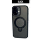 Magnetic Rotative Armour case cover for iPhone 15 Pro - Black