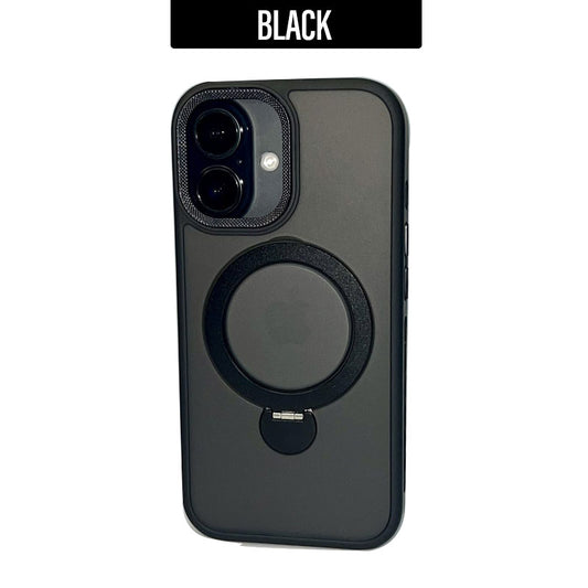 Magnetic Rotative Armour case cover for iPhone 15 Pro - Black