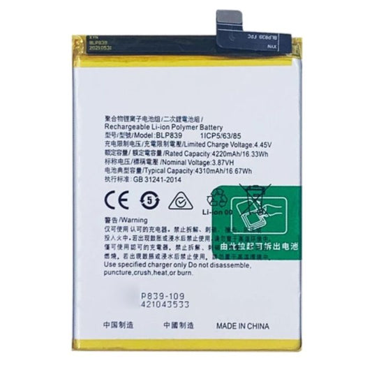 Battery Replacement For Oppo A95/ A94 BLP839