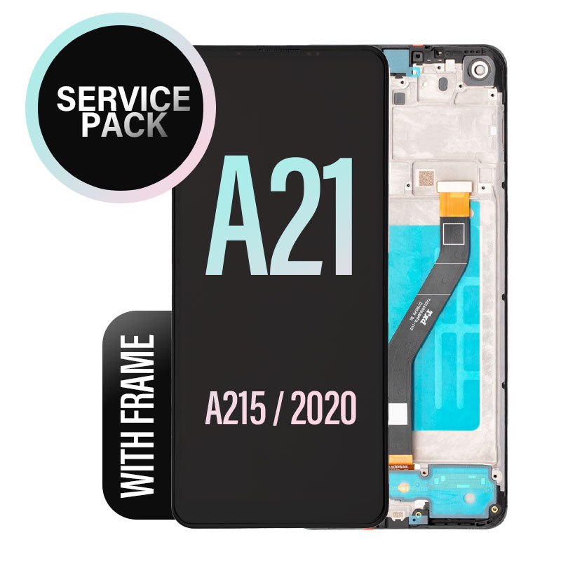 LCD Digitizer Screen Assembly Replacement with Frame Service Pack for Galaxy A21 2020 A215