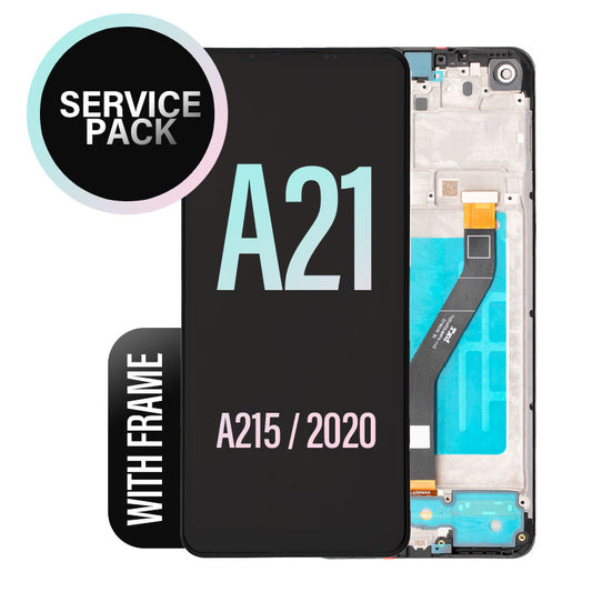 LCD Digitizer Screen Assembly Replacement with Frame Service Pack for Galaxy A21 2020 A215