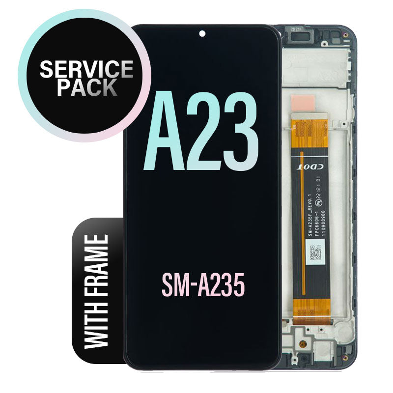 LCD Touch Screen Assembly with Frame Service Pack for Galaxy A23 A235 4G