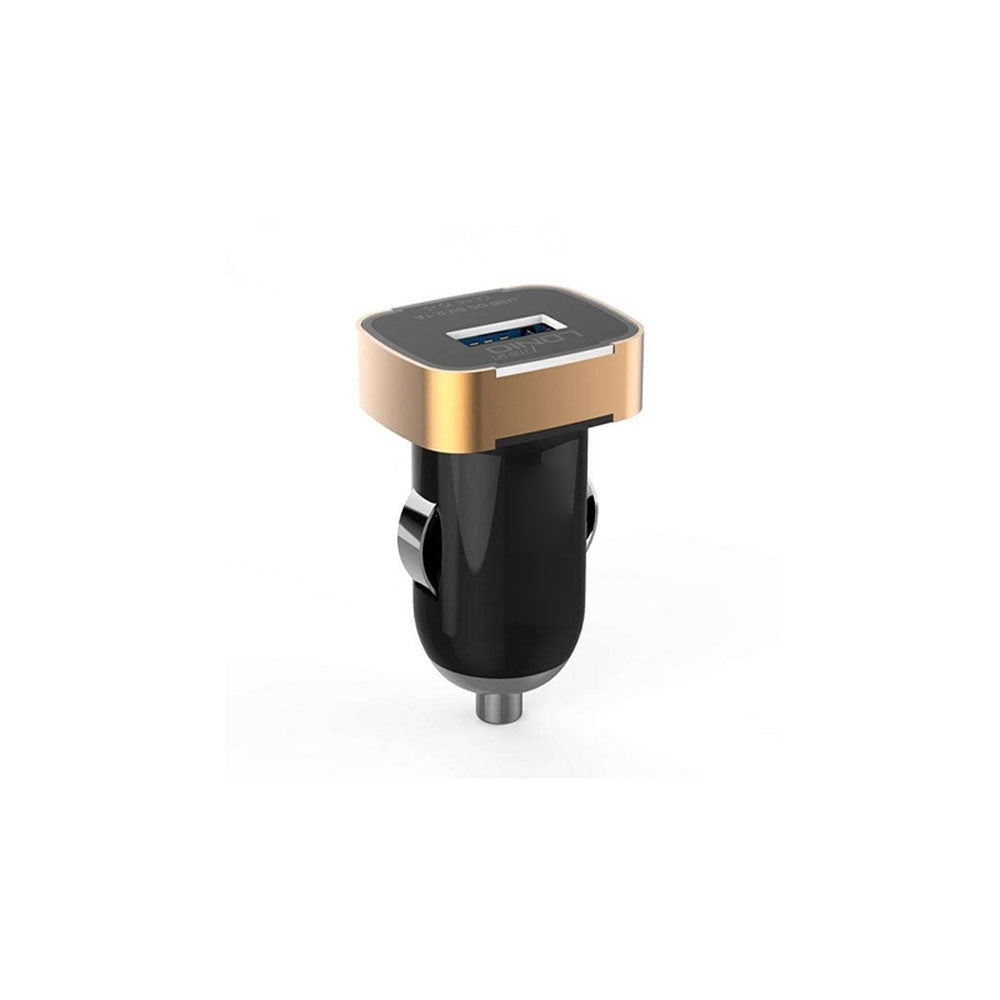 LDNIO 2.1A 10.5W Car Charger with Lightning Cable DL-DC211- Black