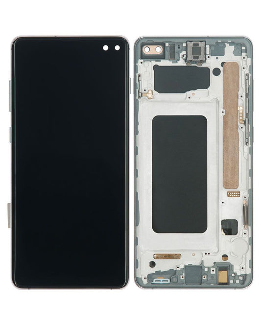 LCD Digitizer Screen Assembly with Frame Service Pack for Galaxy S10 Plus G975 - Prism Black