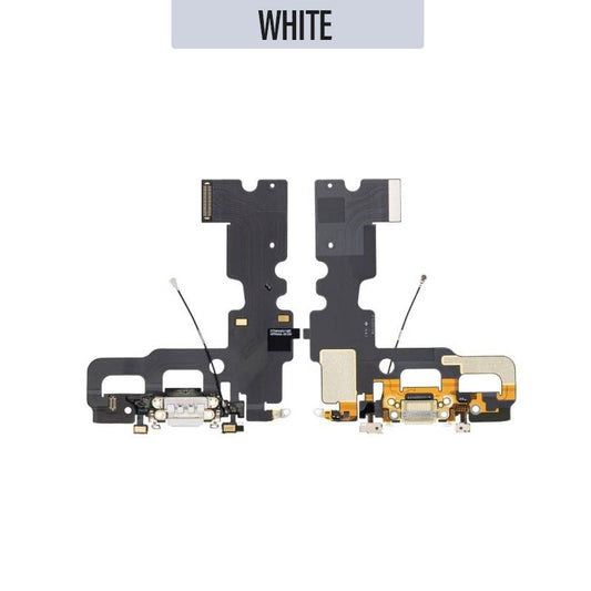 Charging Port Flex Cable with Micrphone For iPhone 7 - White