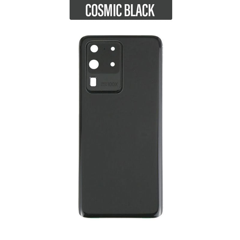 Back Battery Cover Glass With Camera Lens for Galaxy S20 Ultra / S20 Ultra 5G - Cosmic Black