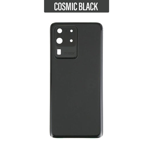 Back Battery Cover Glass With Camera Lens for Galaxy S20 Ultra / S20 Ultra 5G - Cosmic Black
