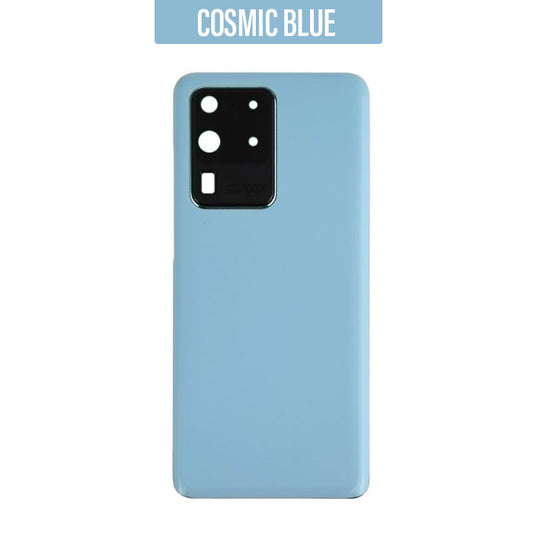 Back Battery Cover Glass With Camera Lens for Galaxy S20 Ultra / S20 Ultra 5G - Cosmic Blue