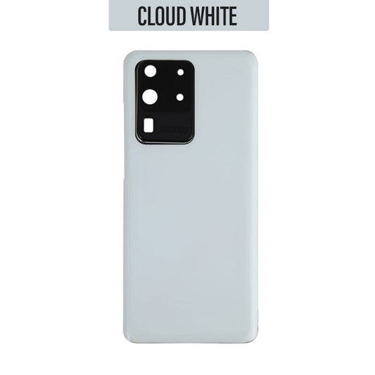 Back Battery Cover Glass With Camera Lens for Galaxy S20 Ultra / S20 Ultra 5G - Cloud White