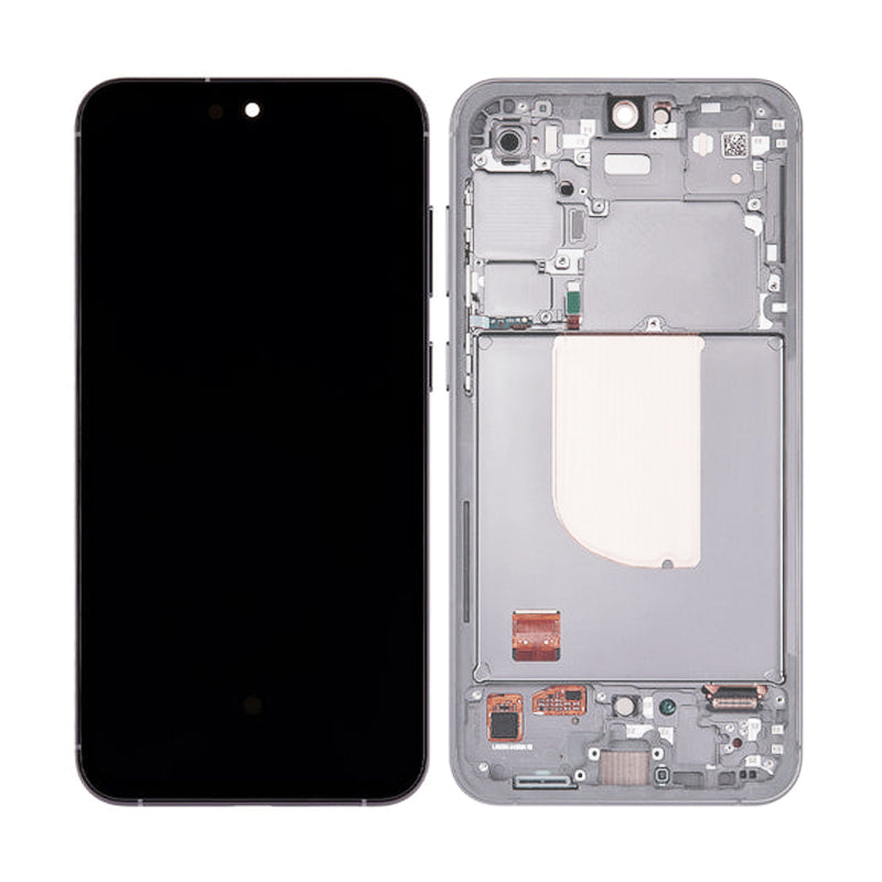 LCD Digitizer Screen Assembly with Frame Service Pack Replacement for Galaxy S23 FE S711 - Cream