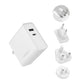 Cygnett 60W Dual USB Laptop Wall Charger USB A + USB C + Travel Adapters
