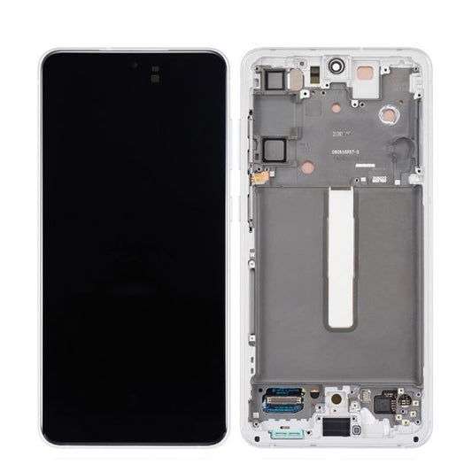 LCD Digitizer Screen Assembly with Frame Service Pack Replacement for Galaxy S21 FE G990 - White
