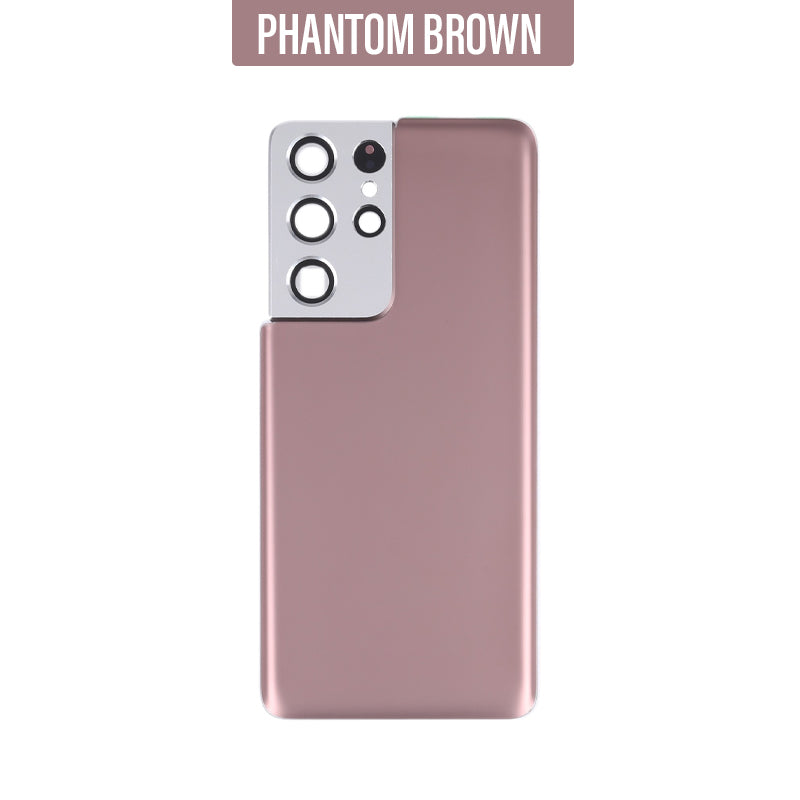 Battery Back Cover with Camera Lens For Galaxy S21 Ultra G998 - Phantom Brown