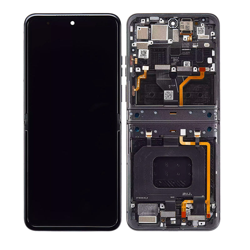 LCD Touch Screen Assembly with Frame (Main) For Moto Razr 50 - Black