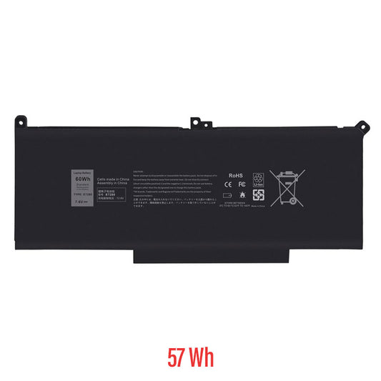 Dell E7280 Battery Replacement 57Wh 7.4V