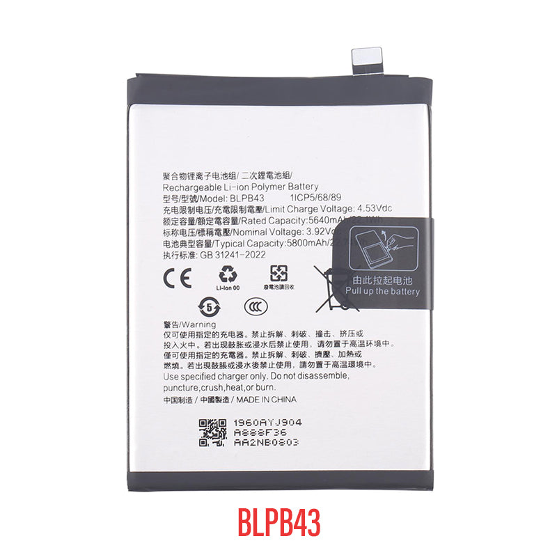 Battery Replacement For Oppo Reno 13 Pro 5G BLPB43