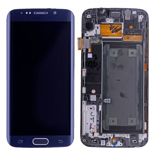 LCD Digitizer Screen Assembly with Frame Service Pack for Galaxy S6 Edge G925 - Black