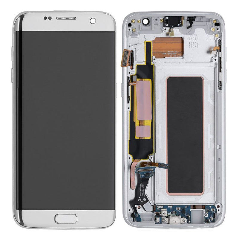 LCD Digitizer Screen Assembly With Frame Service Pack for Galaxy S7 Edge G935 - Silver