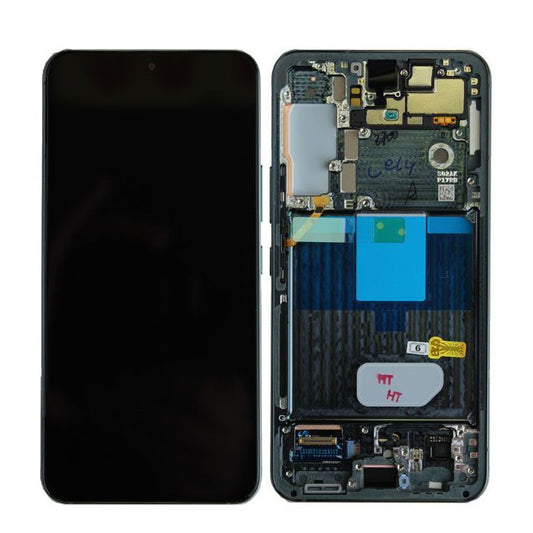 LCD Digitizer Screen Assembly with Frame Service Pack Replacement for Galaxy S22 5G S901 - Green