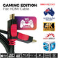 Gaming Edition Flat HDMI Cable 2.0