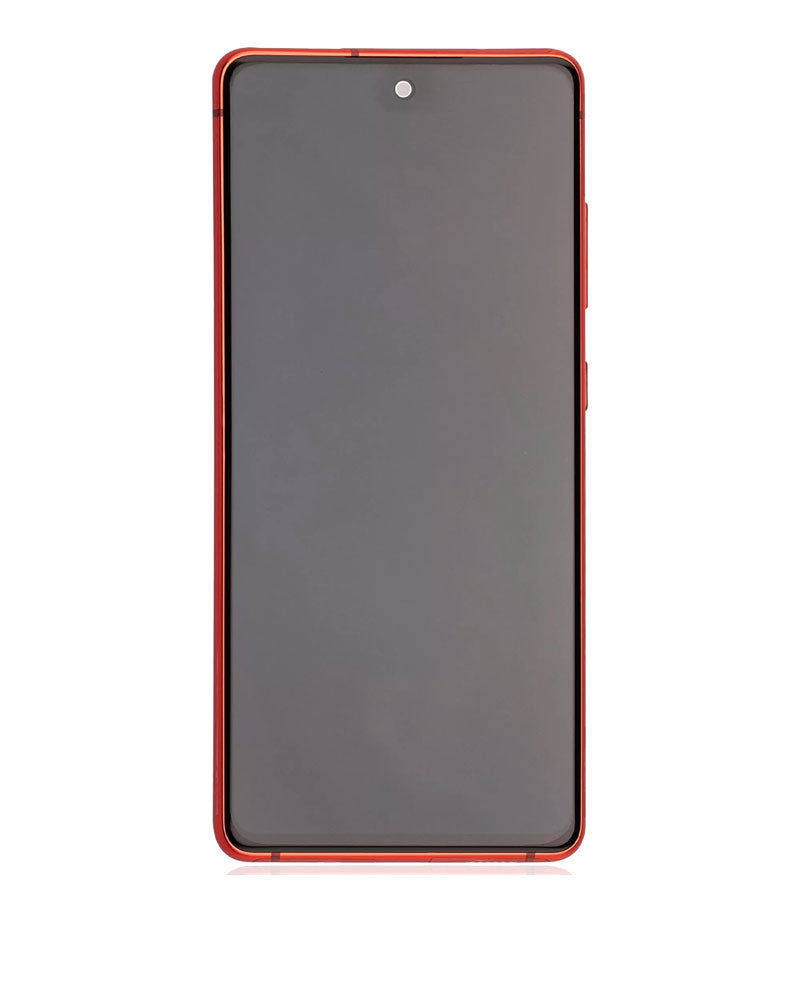 LCD Digitizer Screen Assembly with Frame Service Pack Replacement for Galaxy S20 FE G780-G781 - Cloud Red