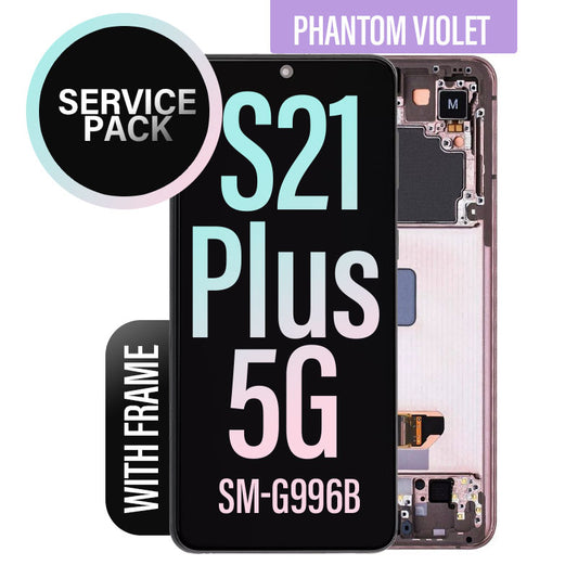 LCD Digitizer Screen Assembly with Frame Service Pack Replacement for Galaxy S21 Plus 5G G996 -  Phantom Violet