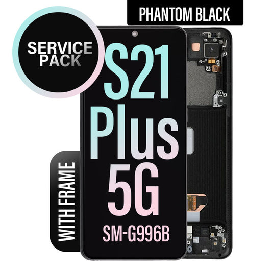 LCD Digitizer Screen Assembly with Frame Service Pack Replacement for Galaxy S21 Plus 5G G996 -  Phantom Black