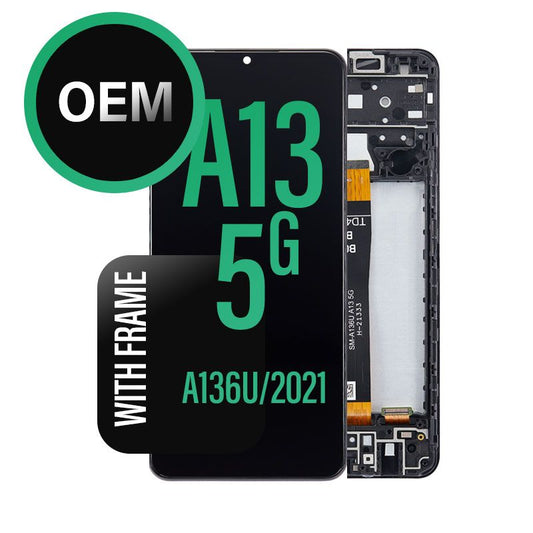 LCD Touch Screen Assembly Frame Compatible For Samsung Galaxy A13 5G SM-A136
