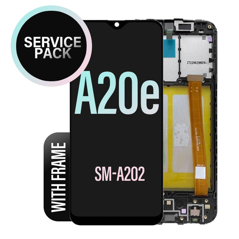 LCD Touch Screen Assembly with Frame Service Pack for Galaxy A20e 2019 A202