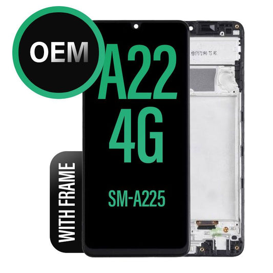 OEM LCD Touch Screen Assembly with Frame Compatible For Galaxy A22 4G 2021 A225