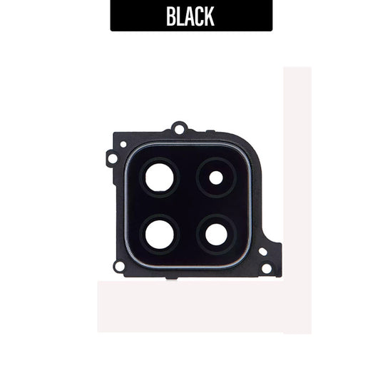 Back Camera Lens with Metal Frame Replacement For Samsung Galaxy A22 5G A226 -Black