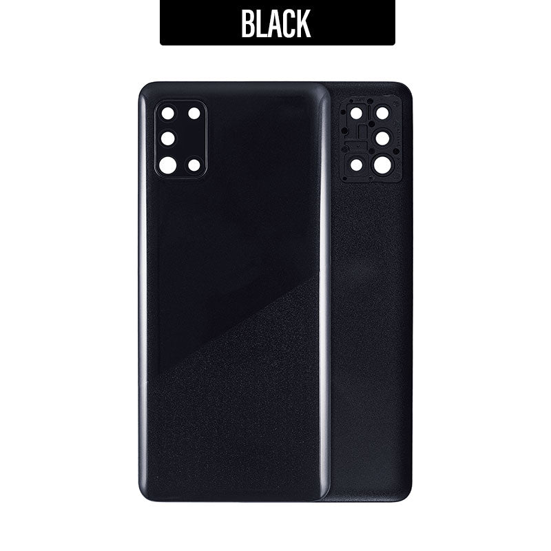 Back Battery Cover Glass Replacement for Galaxy A31 2020 A315- Black