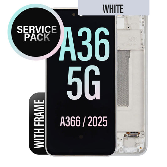 LCD Digitizer Screen Assembly Service Pack for Galaxy A36 5G - White