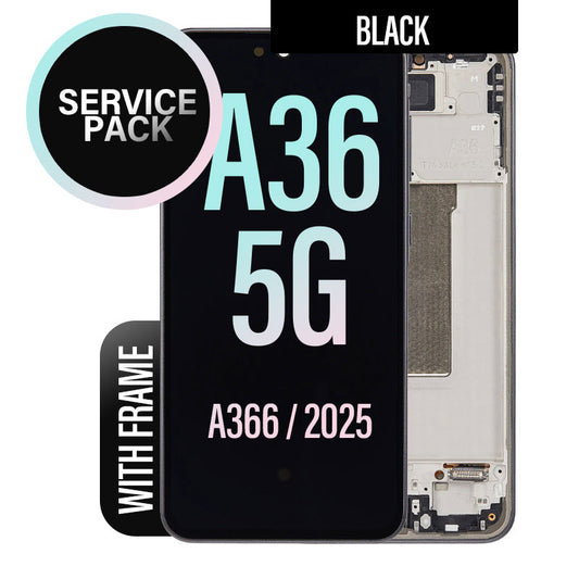 LCD Digitizer Screen Assembly Service Pack for Galaxy A36 5G - Black