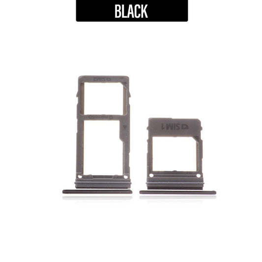 Sim / Memory Card Set Replacement for Galaxy A8 2018 A530- Black
