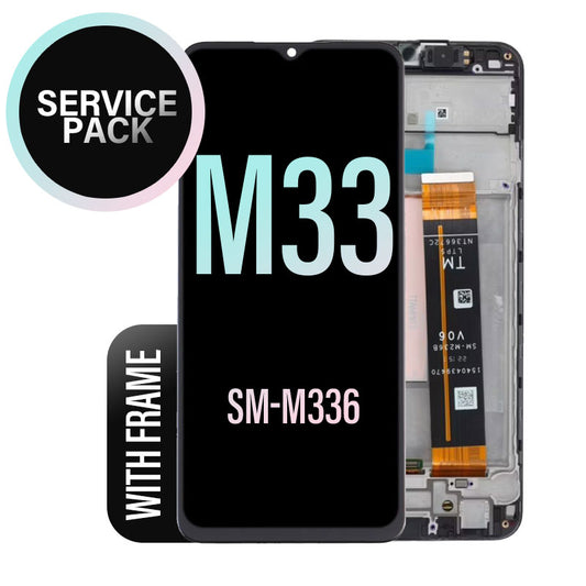 LCD Touch Screen Assembly with Frame Service Pack For Galaxy M33