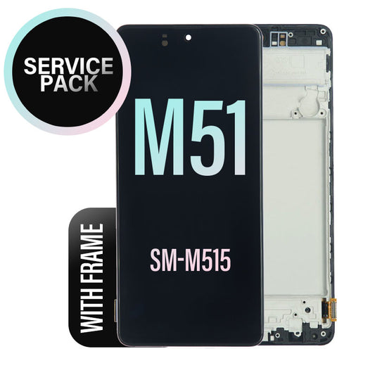 LCD Touch Screen Assembly with Frame For Galaxy M51