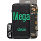 LCD Touch Screen Assembly with Frame For Galaxy Mega - Grey