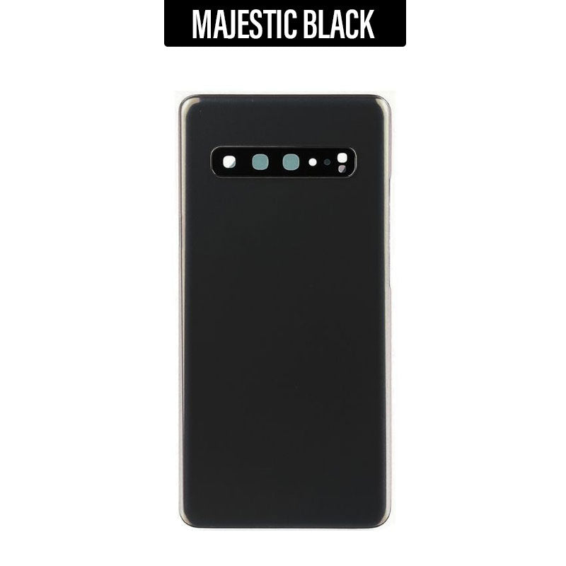 Back Battery Glass Cover With Camera Lens for Galaxy S10 5G G977 - Majestic Black