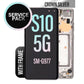 LCD Digitizer Screen Assembly with Frame Service Pack for Galaxy S10 5G G977 - Crown Silver