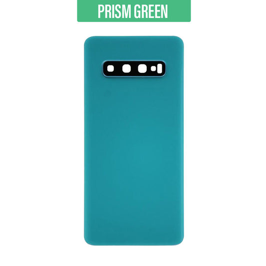 Back Battery Cover Glass Replacement With Camera Lens For Galaxy S10 G973 - Prism Green