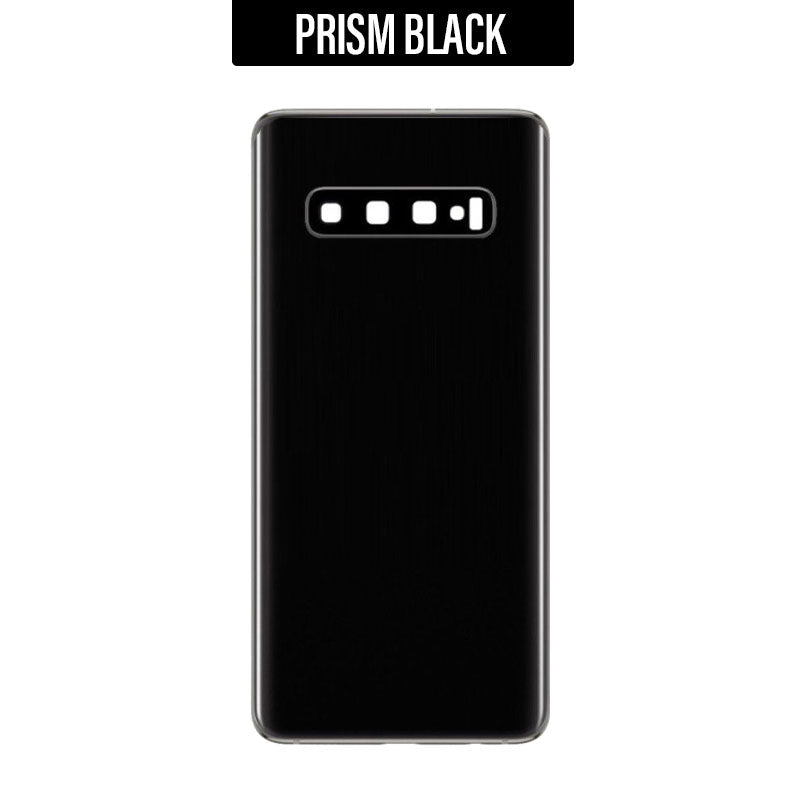Back Battery Cover Glass Replacement With Camera Lens For Galaxy S10 G973 - Prism Black