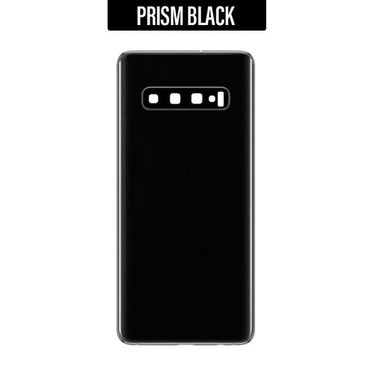 Back Battery Cover Glass Replacement With Camera Lens For Galaxy S10 G973 - Prism Black