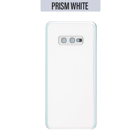 Back Battery Cover Glass with Camera Lens for Galaxy S10E G970 - White
