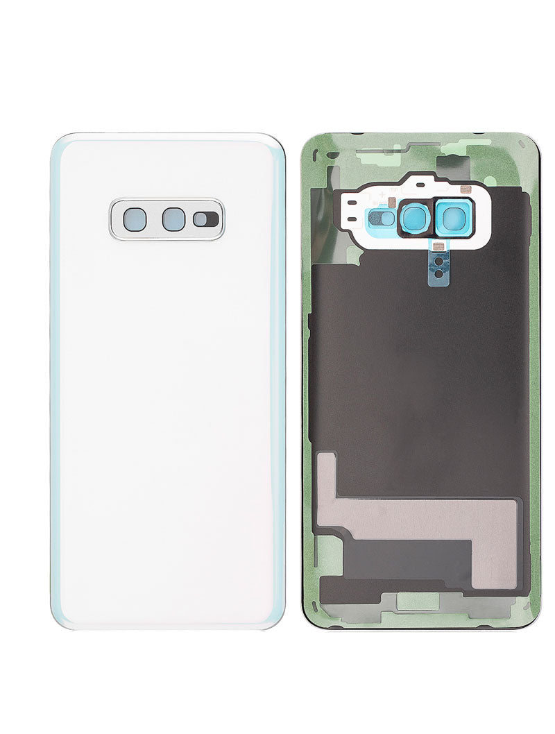 Back Battery Cover Glass with Camera Lens for Galaxy S10E G970 - White