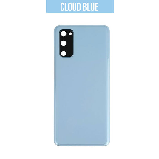 Back Battery Cover Glass Replacement With Camera Lens for Galaxy S20/ S20 5G G981 - Cloud Blue