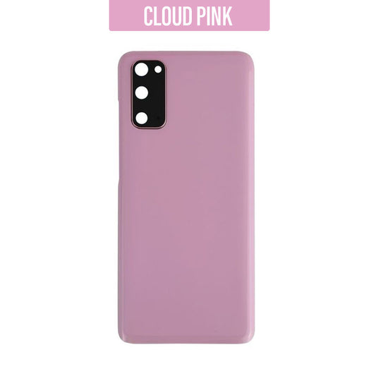 Back Battery Cover Glass Replacement With Camera Lens for Galaxy S20/ S20 5G G981 - Cloud Pink