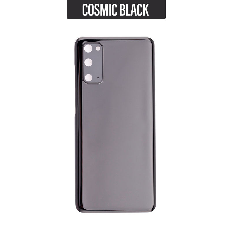 Back Battery Cover Glass Replacement With Camera Lens for Galaxy S20/ S20 5G G981 - Black