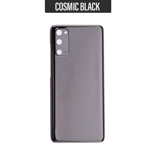 Back Battery Cover Glass Replacement With Camera Lens for Galaxy S20/ S20 5G G981 - Black